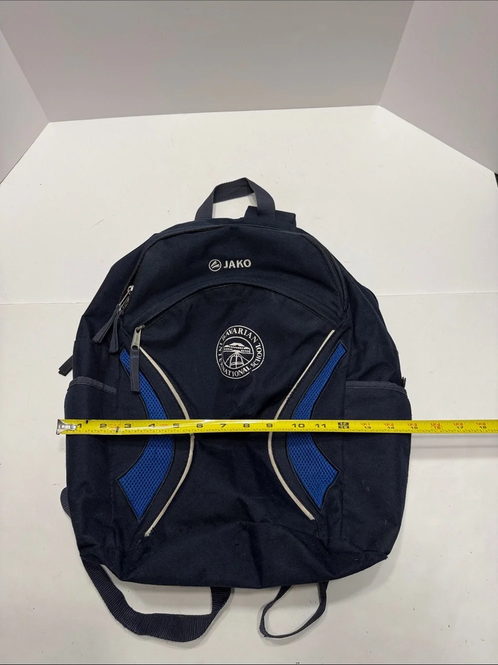 Jako Bavarian international  school Navy Blue Backpack with Blue Accents